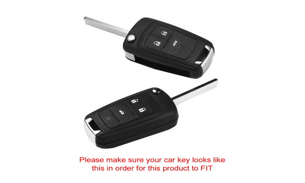 Exact Fit Black Carbon Smart Key Fob Shell Cover For Chevrolet GMC 3 4 5 Buttons