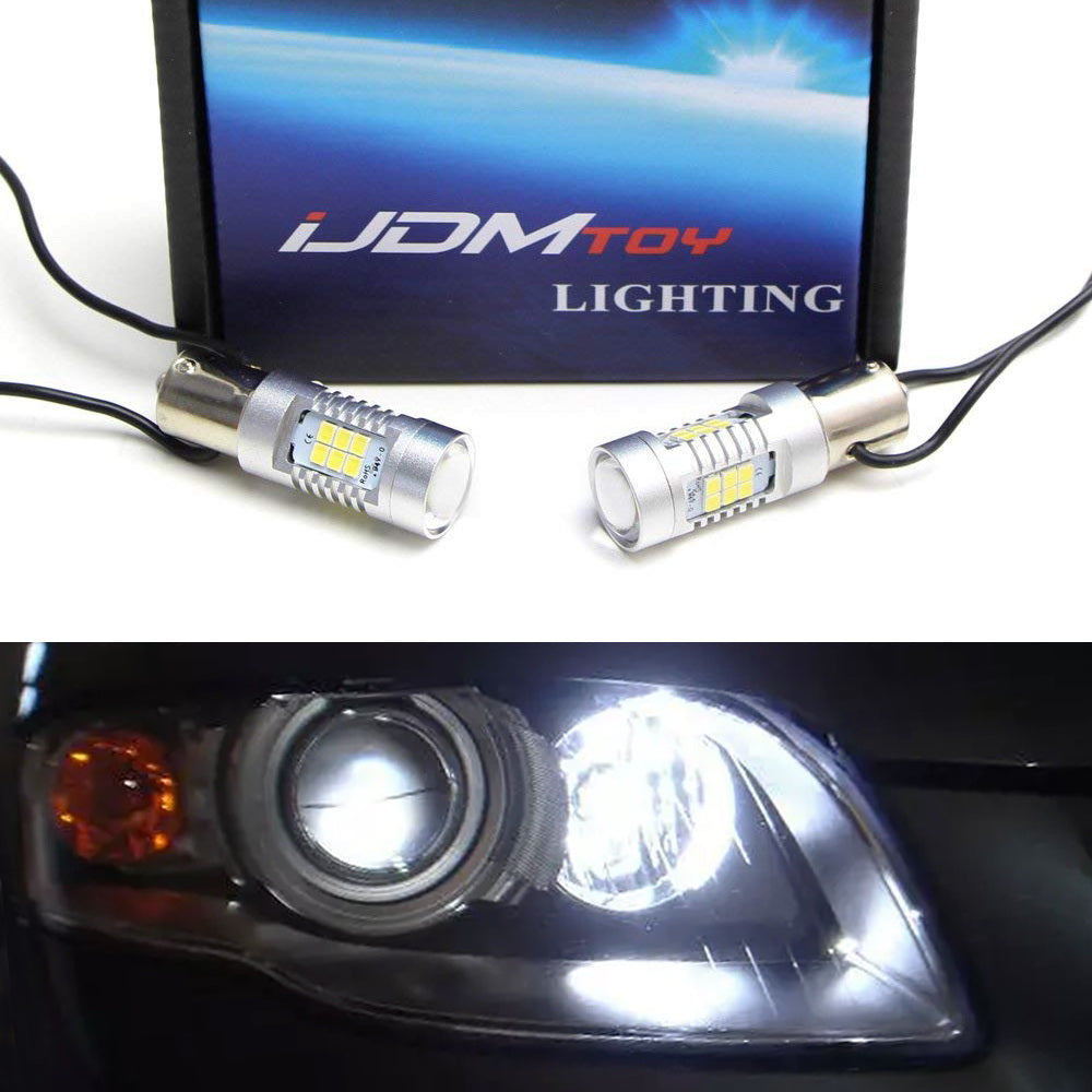 Error Free 21-SMD 7506 P21W LED Daytime Running Light Bulbs For Audi A3 A4 A6 TT