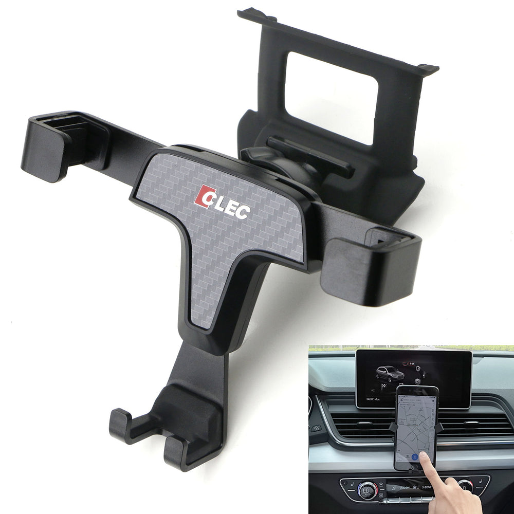 Smartphone Gravity Holder w/Exact Fit Clip-On Dash Mount For 2017-up Audi A4 A5