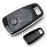 Black "Carbon Fiber" Pattern Key Fob Shell For 17-up Audi A4 A5 Q7, 16-up TT