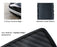 Black "Carbon Fiber" Pattern Key Fob Shell For 17-up Audi A4 A5 Q7, 16-up TT