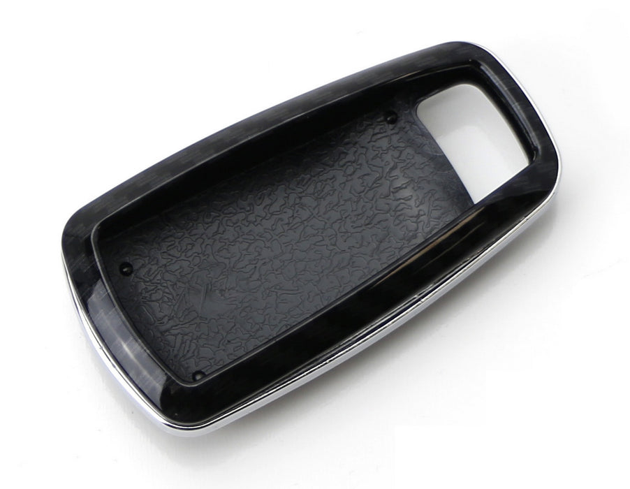 Black "Carbon Fiber" Pattern Key Fob Shell For 17-up Audi A4 A5 Q7, 16-up TT