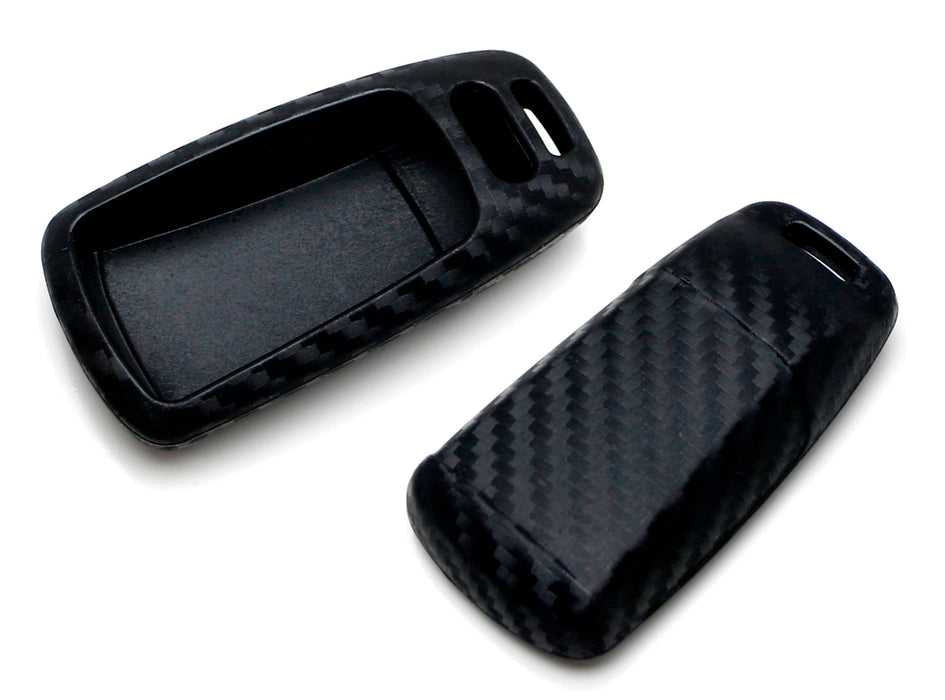 "Carbon Fiber" Soft Silicone Key Fob Cover For 17-up Audi A4 A5 Q7 TT Smart Key