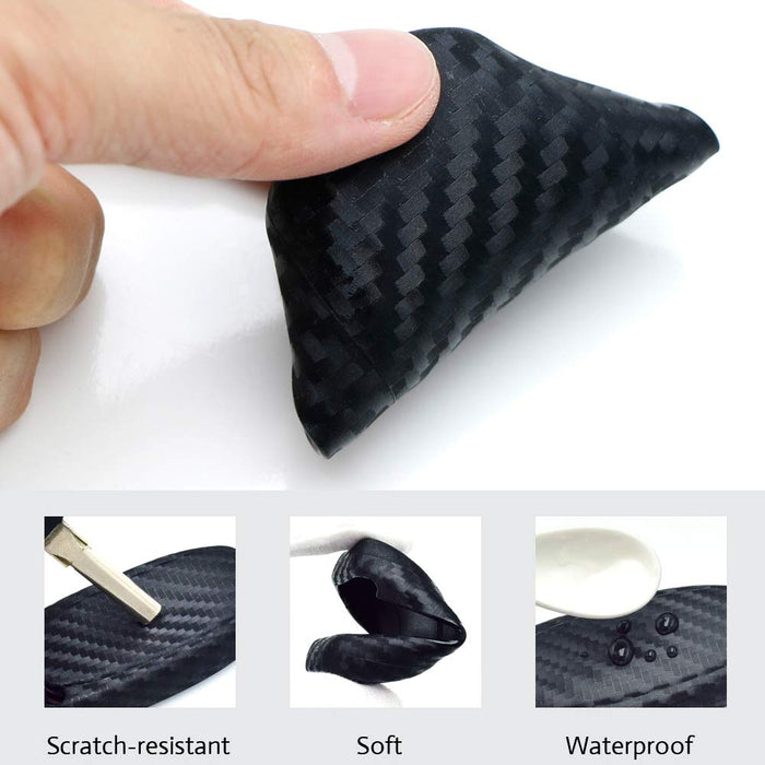 Carbon Fiber Soft Silicone Key Fob For Audi A3 A4 A5 A6 A7 A8 Q3 Q5 Q7 TT, etc