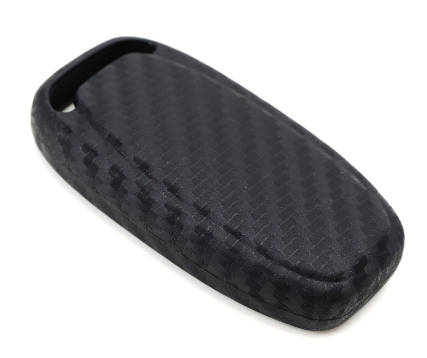 Carbon Fiber Soft Silicone Key Fob For Audi A3 A4 A5 A6 A7 A8 Q3 Q5 Q7 TT, etc