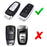 Silver w/Carbon TPU Key Fob Protective Case For Audi 2019-up A6 A7 E-Tron A8 Q8