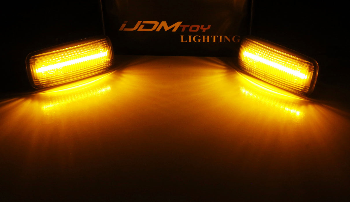 Smoked Lens Amber Full SMD LED Front Side Marker Light Kit For Audi A4 A6 A8 TT