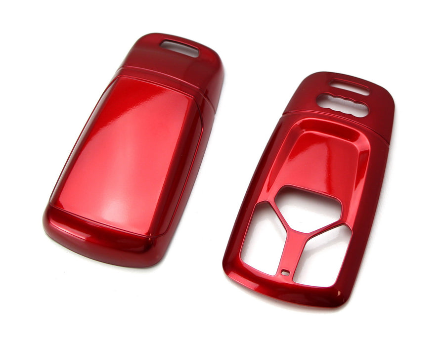 Glossy Red Key Fob Shell Cover For 2017-up Audi A4 A5 Q7, 2016-up TT Smart Key