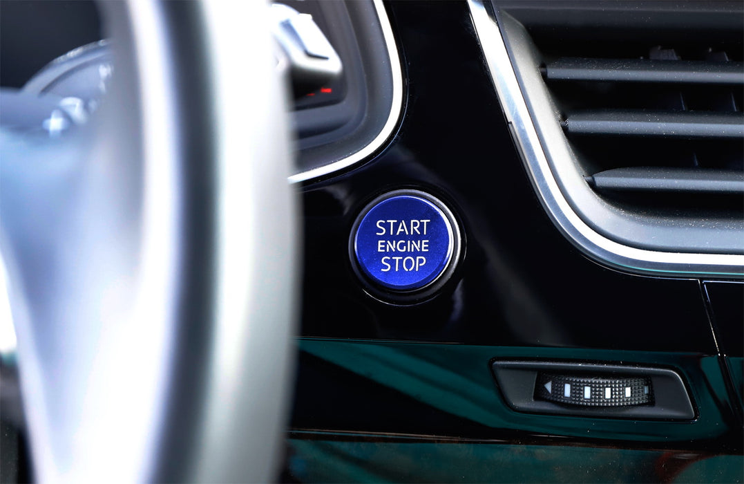 S-Line RS Style Blue Aluminum Keyless Engine Push Start Button Cover For Audi