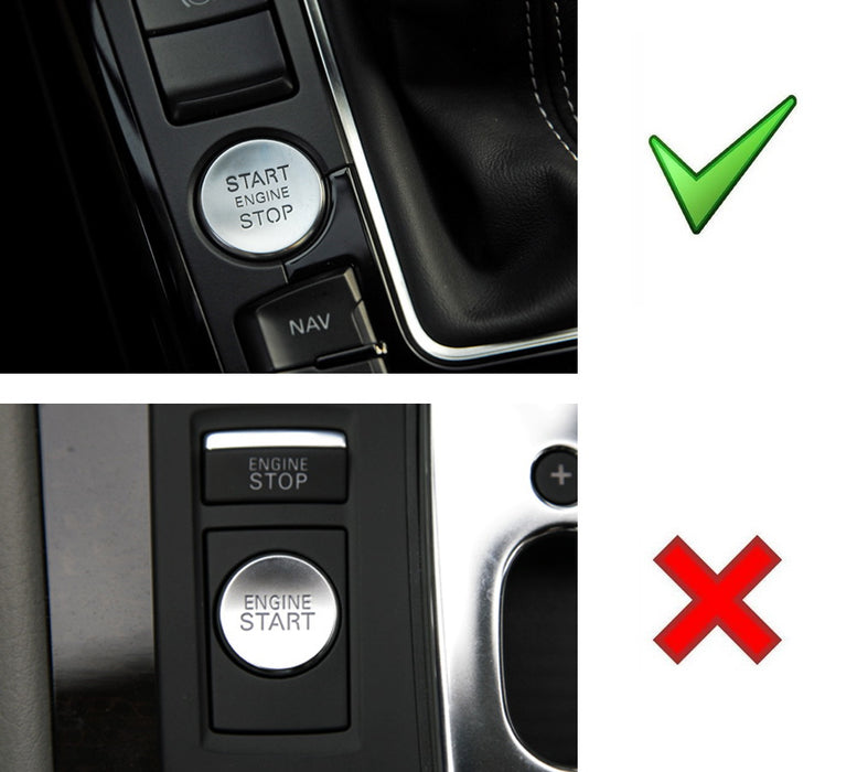 Blue Aluminum Keyless Engine Push Start Button Decoration Trim For Audi A4 A5 A7