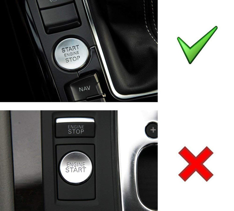 S-Line RS Style Blue Keyless Engine Push Start Button w/ Ring For Audi A4 A5 A6