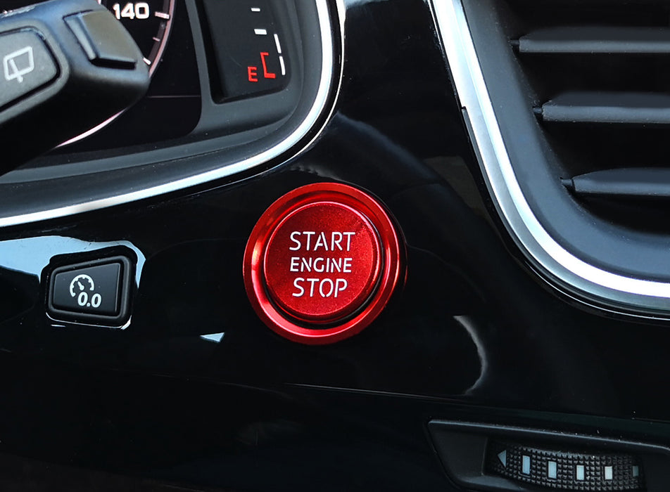 S-Line RS Style Red Keyless Engine Push Start Button w/ Ring For Audi A4 A5 A6