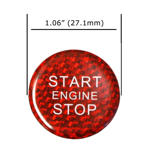 Red Carbon Fiber Engine Push Start Button Cover For Audi A4 A5 A7 A8 Q3 Q5 Q7...