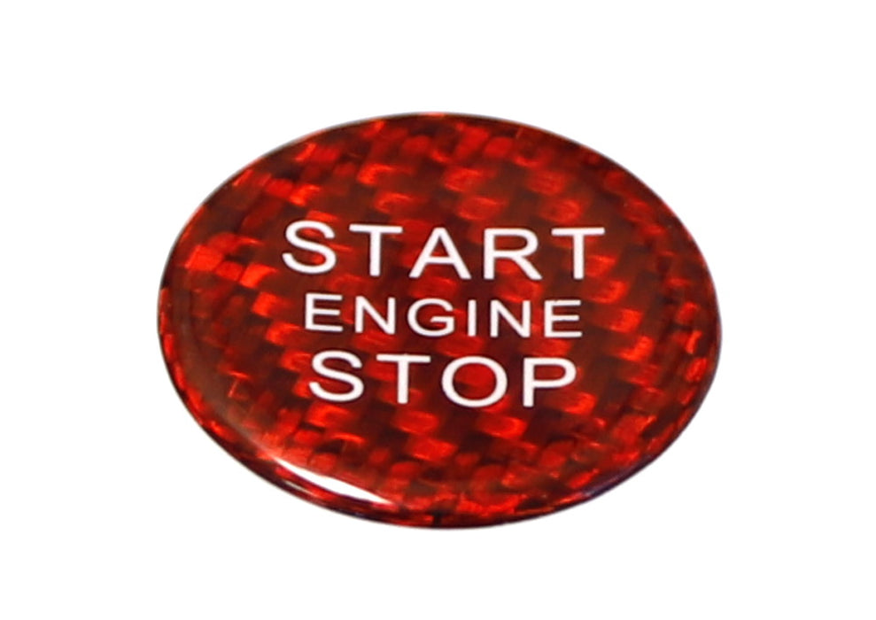 Red Carbon Fiber Engine Push Start Button Cover For Audi A4 A5 A7 A8 Q3 Q5 Q7...