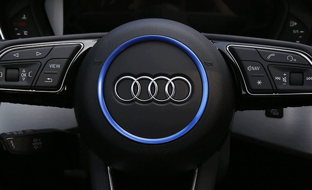 Blue Wheel Center Decoration Ring Cover Trim For Audi A3 A4 A5 A6 TT S3 S4 S5 S6