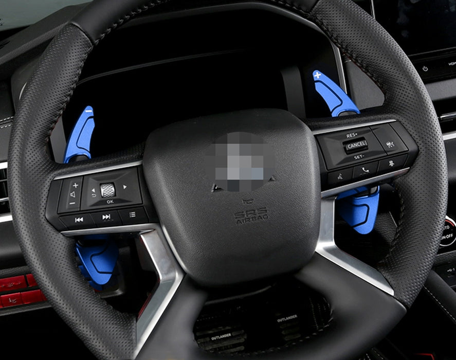 Blue Large Steering Wheel Paddle Shifter Extension For 22+ Mitsubishi Outlander