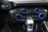 6pc Blue AC Stereo Tune 4x4 Knob Headlight Switch Covers For 2021-up Ford Bronco