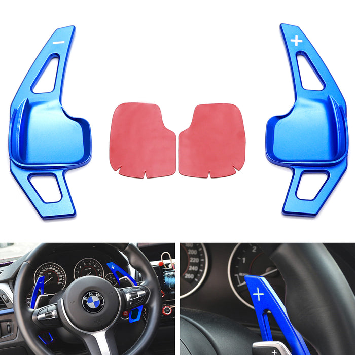 Blue Steering Wheel Paddle Shifter Extension Cover For BMW 2 3 4 X1 X4 X5 X6