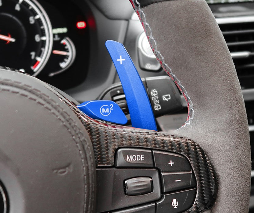 M-Sports Blue Steering Wheel Paddle Shift Replacement For BMW Gxx 3 4 5 X5 X6 X7