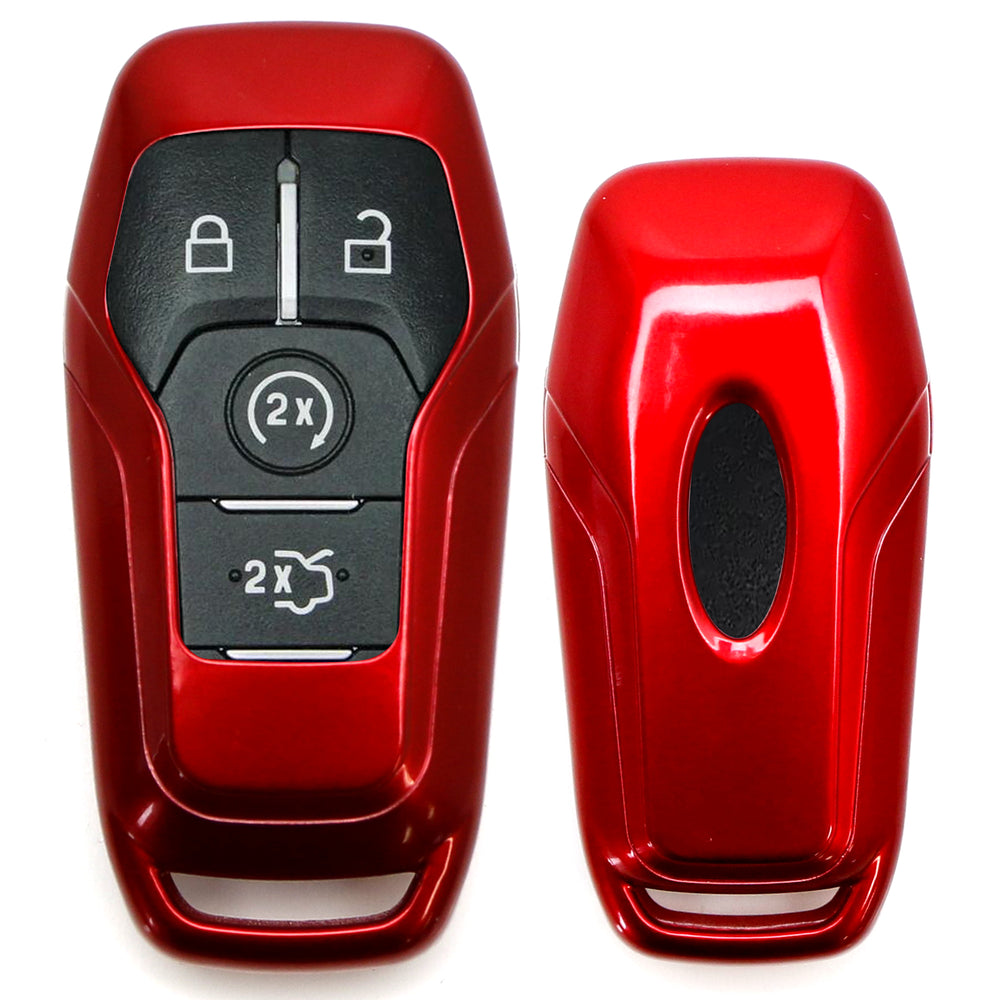 Brilliant Red Key Fob Shell Cover For Ford Lincoln Intelligent Access Smart Key