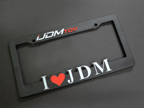 I Love JDM License Plate Frame, I Heart JDM Number Plate Frame Mount By iJDMTOY