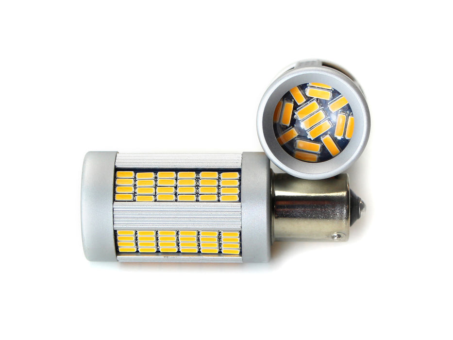 No Hyper Flash 25W Amber 1156 CANbus LED Bulbs For Front/Rear Turn Signal Light