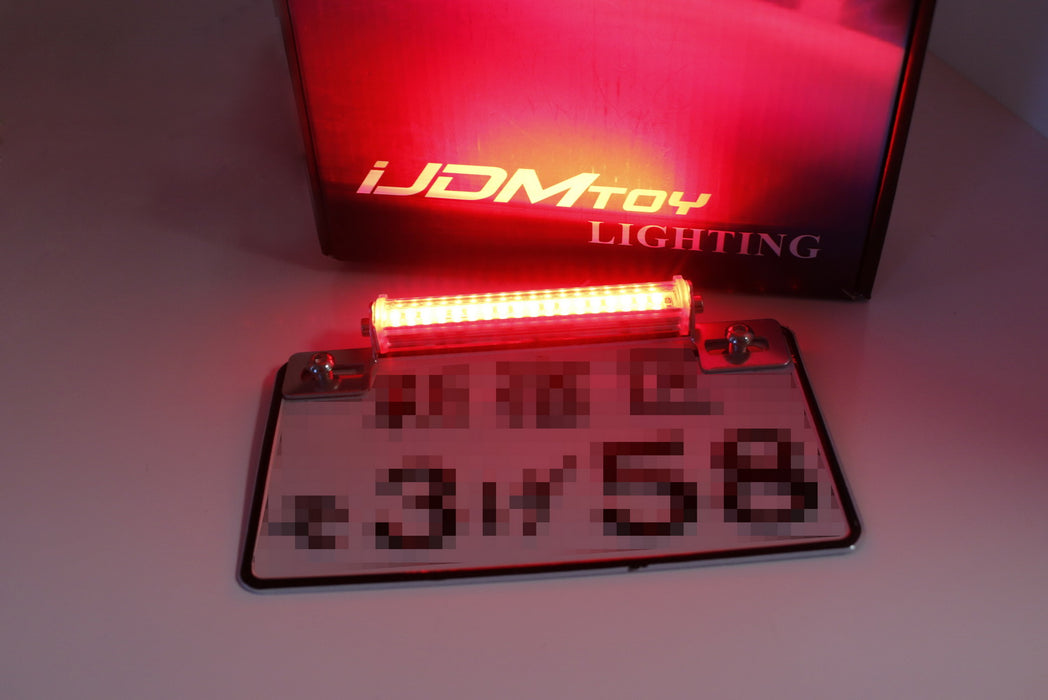 Red LED License Plate Frame Mount Tail/Brake Light Universal Fit For Motorcycles