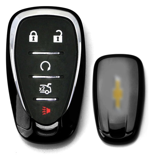 Glossy Black Smart Key Fob Shell For Chevy Camaro Malibu Cruze Spark Volt Bolt