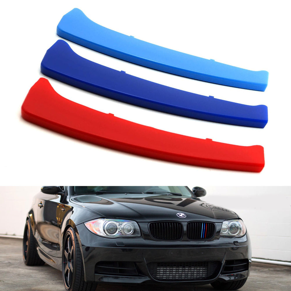 ///M-Color Grille Insert Trims For 08-13 BMW 1 Series w/ 12 Standard Grill Beams