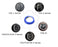 Blue Aluminum Keyless Engine Push Start Button Decoration Ring Trim For BMW