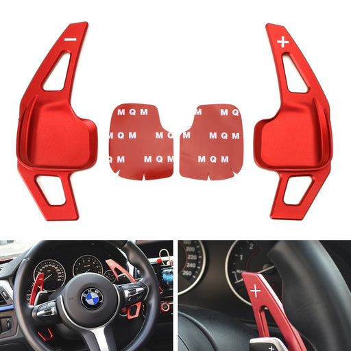 Red Steering Wheel Paddle Shifter Extension Covers For BMW 2 3 4  X1 X4 X5 X6