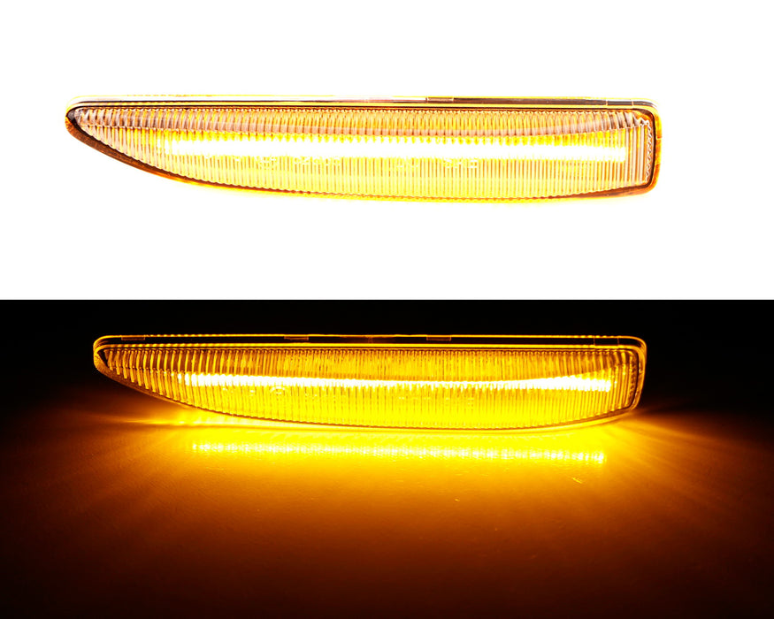 Clear Sequential Amber LED Side Marker Light For 02-08 BMW E65 E66 E67 7 Series