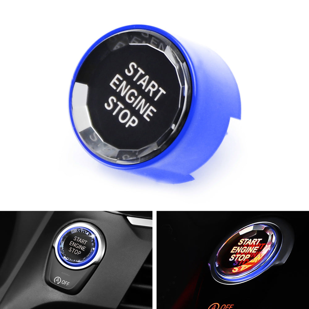 Blue Trim Crystal Engine Push Start/Stop Button For 14-up BMW F/G Chassis Model