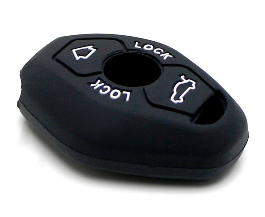 Black Soft Silicone Key Fob Cover For BMW 3 Series X3 X5 Z4 3-Button Blade Key