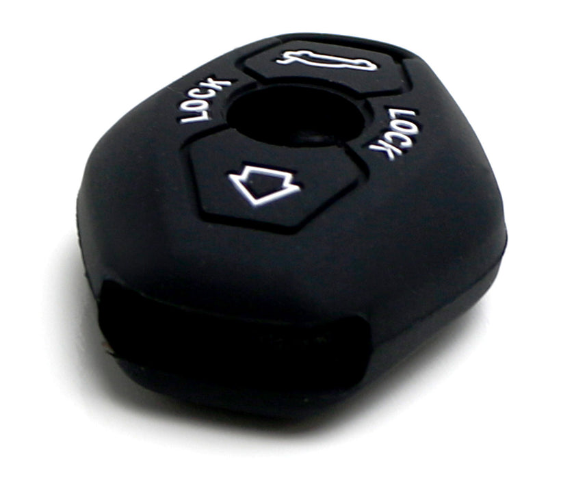 Black Soft Silicone Key Fob Cover For BMW 3 Series X3 X5 Z4 3-Button Blade Key