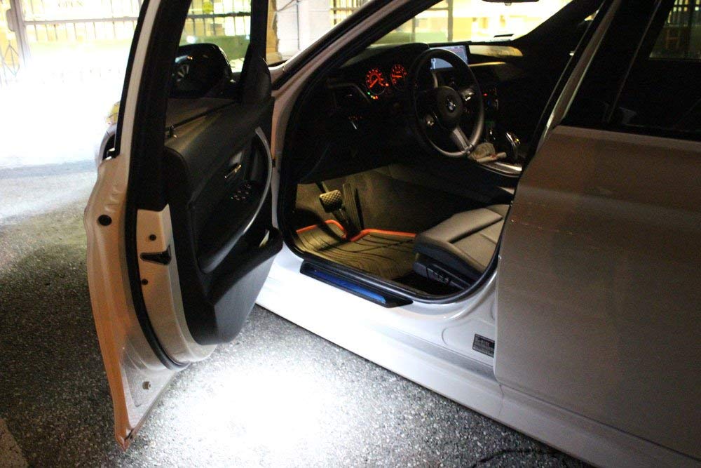 White LED Step Courtesy Lights For BMW E39 5 Series E53 X5, Replace OEM Footwell