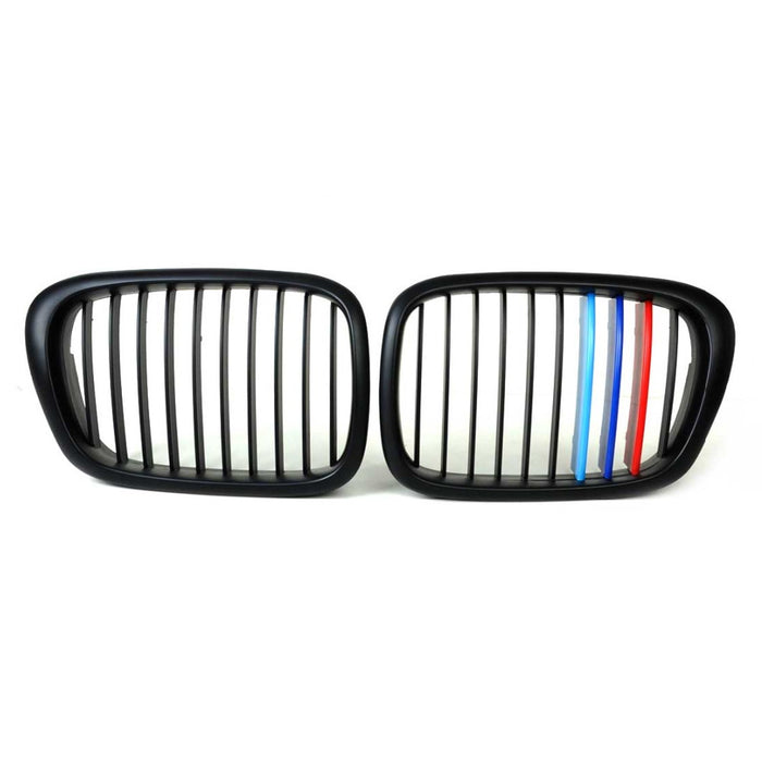 ///M-Colored Grille Insert Trims For BMW 1995-2003 E39 5 Series w/10-Beam Grill