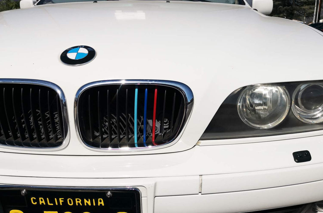 ///M-Colored Grille Insert Trims For BMW 1995-2003 E39 5 Series w/10-Beam Grill