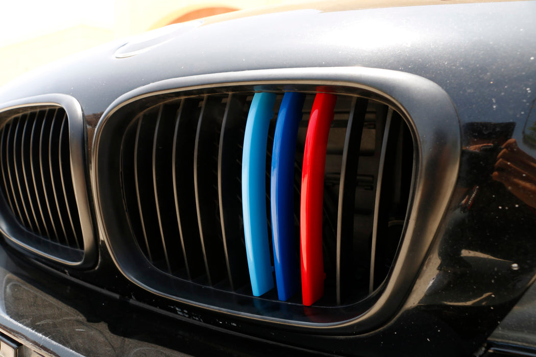 ///M-Colored Grille Insert Trims For BMW 1995-2003 E39 5 Series w/10-Beam Grill