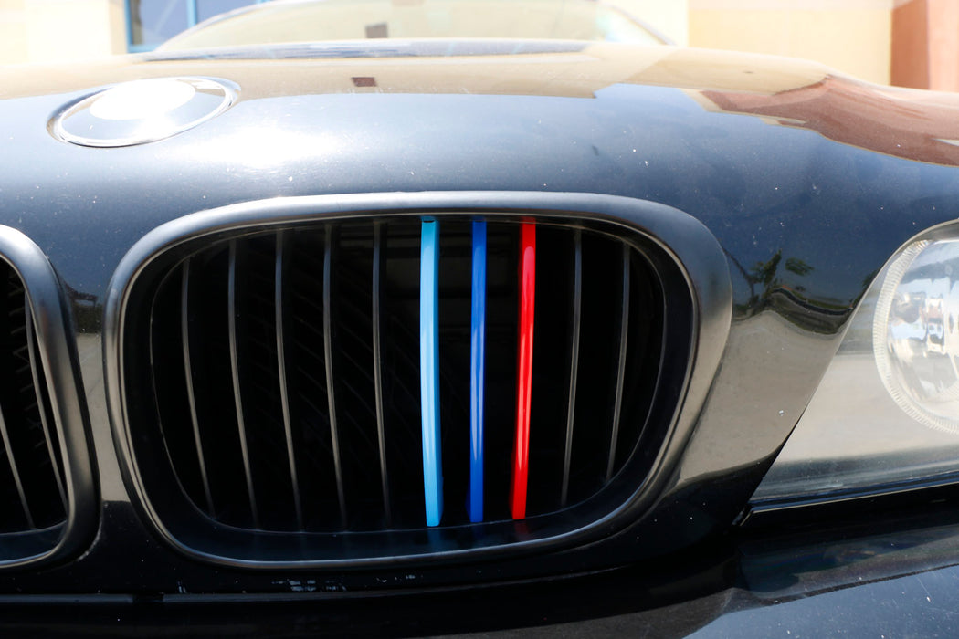 ///M-Colored Grille Insert Trims For BMW 1995-2003 E39 5 Series w/10-Beam Grill