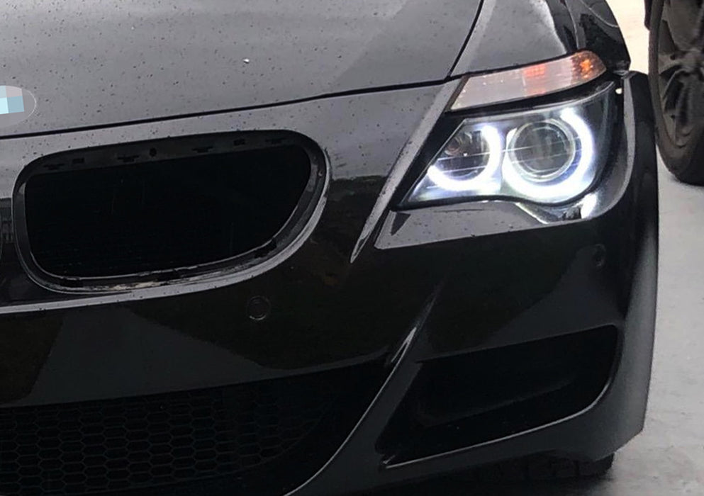 7000K 4pc White LED Headlight Angel Eye Halo Rings Kit For BMW E63/E64 6 Series