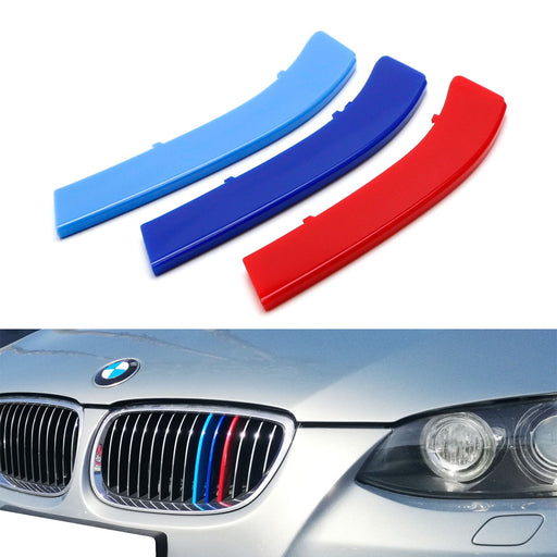 ///M-Color Grille Insert Trims For 07-10 BMW E92/E93 3 Series Coupe w/ 14-Beams