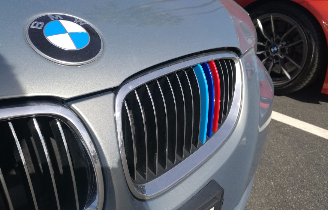 ///M-Color Grille Insert Trims For 07-10 BMW E92/E93 3 Series Coupe w/ 14-Beams