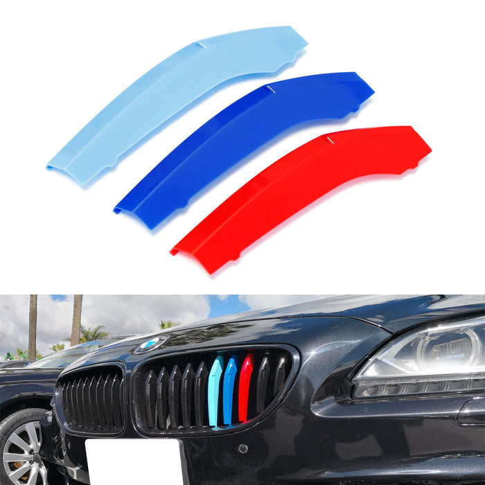 ///M-Color Grille Insert Trims For 18+ BMW G32 6 Series w/9 Standard Grill Beams