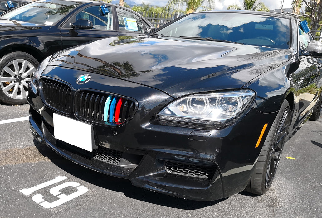 ///M-Color Grille Insert Trims For 18+ BMW G32 6 Series w/9 Standard Grill Beams