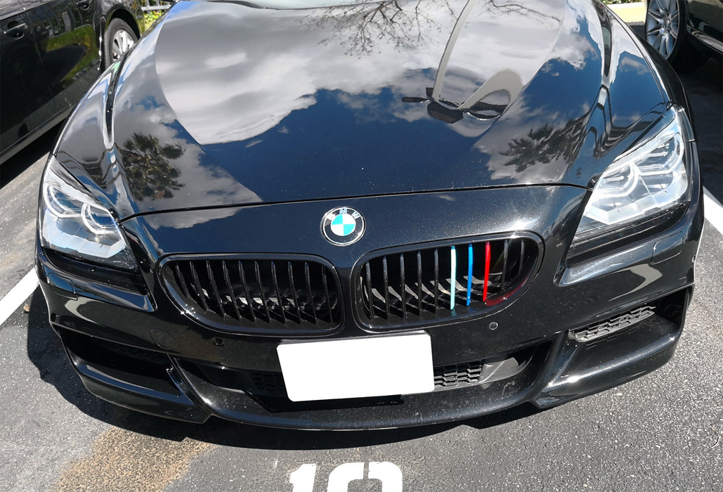 ///M-Color Grille Insert Trims For 18+ BMW G32 6 Series w/9 Standard Grill Beams