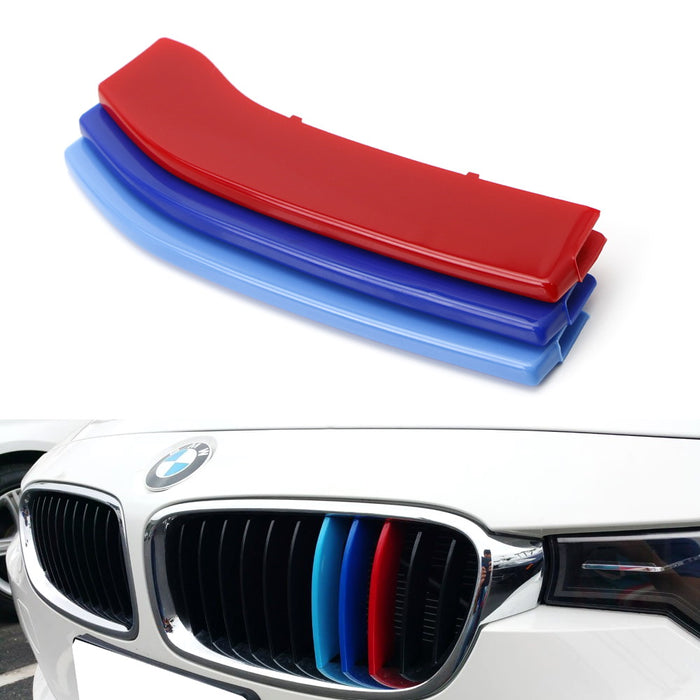 ///M-Color Grille Insert Trims For 14-20 BMW 2 Series w/ 11-Beam Standard Grill