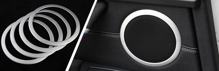 (4) Metallic Speaker Ring Covers Trims For BMW F30 F31 F32 F33 3 4 Series M3 M4