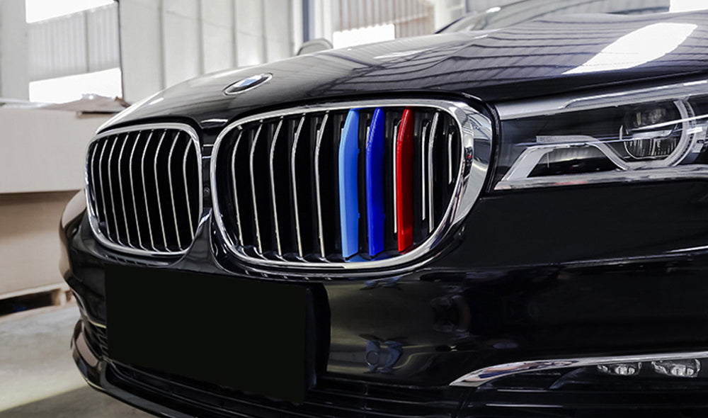 ///M-Colored Grille Insert Trims For 16-19 BMW G11/G12 7 Series w/ 9-Beam Grill