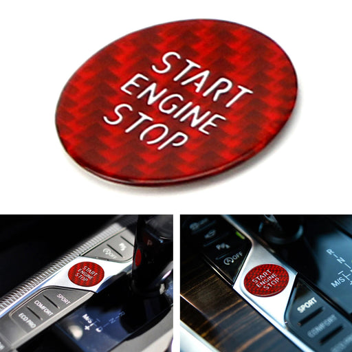 Carbon Fiber Keyless Engine Push Start Button Cover For BMW G20 3, G15 8 Series